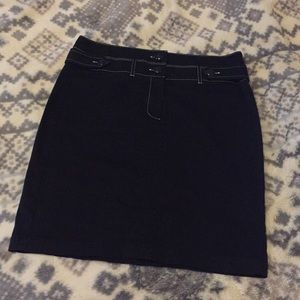 Back pencil skirt with white stitching!